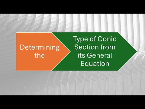 Determining the Type of Conic Section from its General Equation