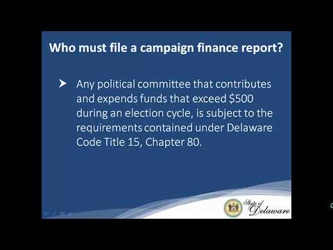 Who must file a campaign finance report?