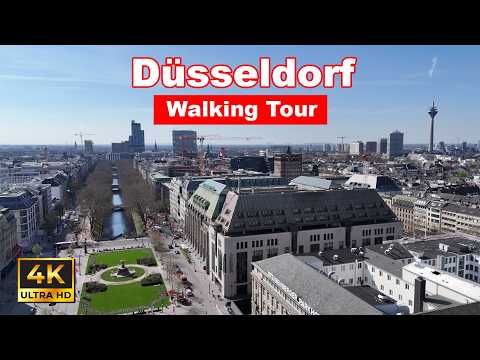 Düsseldorf 🇩🇪 | Walking tour | 4K | UHD