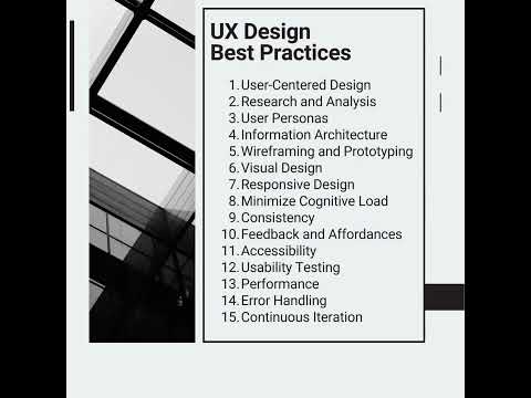 User Experience (UX) Design Best Practices