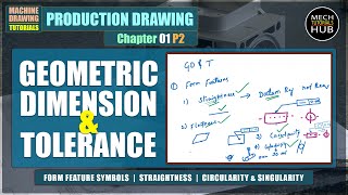 Geometric Dimension & Tolerance (GD & T) | Feature Symbols | Mech Tutorials Hub | Ch 01 P 02