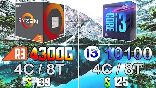 Ryzen 3 4300G vs I3 10100 | BUDGET PROCESSOR BATTLE | Test in 9 Games 1080p and 1440p
