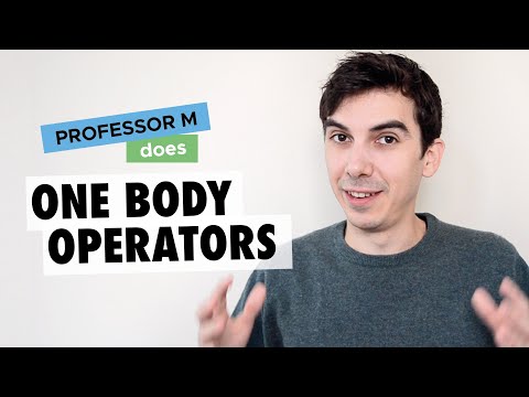 One body operators in second quantization