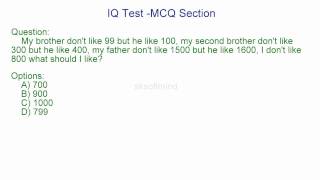 IQ Test - MCQ Section #81623.