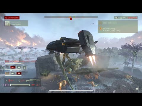 HELLDIVERS 2 | PELICAN EXTRACTION GLITCH GOES UP & DOWN KILLING BUGS