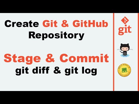 Create Git & GitHub Repository + Staging | Commit | Push | Diff | Log