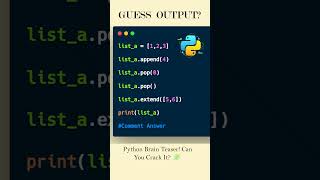Only Geniuses Can Guess This Python Output! 😲🔥 #shorts #python #coding