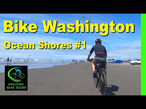 20 Minute Virtual Bike Ride | Ocean Shores Washington Coast | Cycling Workout | Travel Video