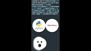 sqlalchemy orm skip already-existing tables on create #shorts