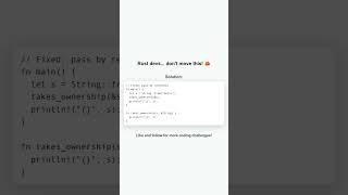 Rust devs... don't move this! 🦀 #bughunt #codingchallenge #devtips #webdev
