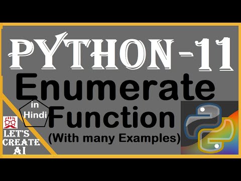 Enumerate Python | Enumerate function in Python with Examples | Hindi
