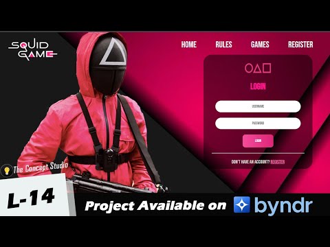 Squid Game Web page using HTML and CSS | CSS Tutorial | L-14