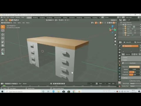 Blender tutorial || easy drawer in blender || table in blender ||#5itfindit