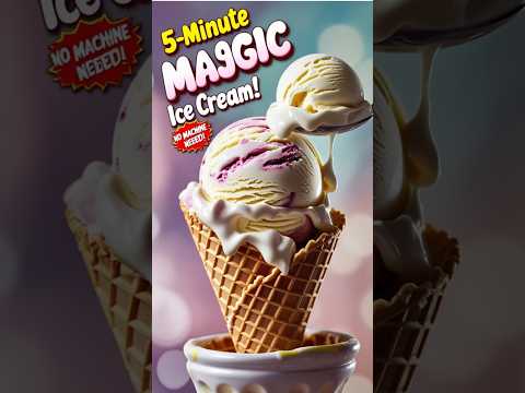 Magical ice cream #shorts #IceCreamLover#NoMachineIceCream#EasyDesserts#KidsSnacks #icecream