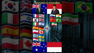 Countries that support Indonesia 🇮🇩 VS Countries that support Australia 🇦🇺#shortsvideo