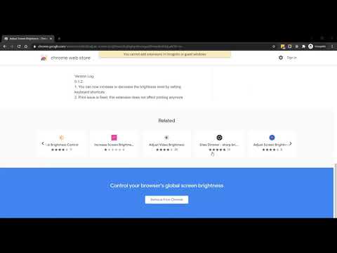 Adjust Screen Brightness on Google Chrome Desktop