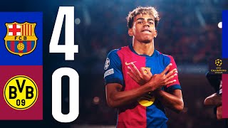 HIGHLIGHTS | FC BARCELONA 4 vs 0 BORUSSIA DORTMUND | UEFA CHAMPIONS LEAGUE 🔵🔴 (WITH COMMENTARY)