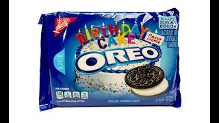 Birthday Cake Oreos Unwrapping