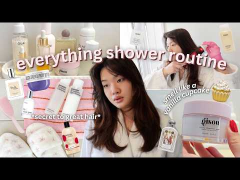 🧁🎀 my EVERYTHING shower routine 🫧 *how to smell AMAZING* 🦢 | hygiene tips, hair care, body care