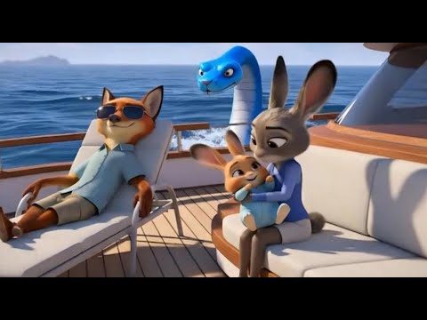 Zootopia 2: Sea Adventure – Judy & Nick vs Big Blue Snake 🐍🌊 | Fan-Made AI Cartoon Story #Zootopia2