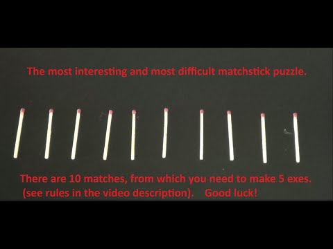This is the most interesting and most difficult matchstick puzzle.