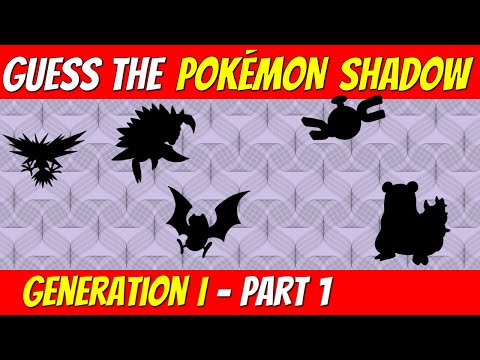 Guess the POKÉMON from SHADOW | Generation 1 | Part 1 | Anime quiz challenge