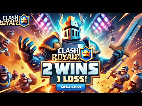 Clash Royale Gameplay | Mega Knight Madness | 2 Wins, 1 Loss!