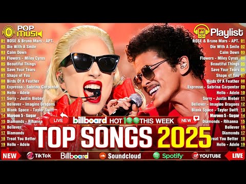 Maroon 5, Selena Gomez, Bruno Mars, Dua Lipa, Adele, ROSÉ, The Weeknd 💎 Billboard Top 50 This Week