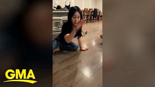 Mom crushes 'Squid Game' season 2 gonggi challenge