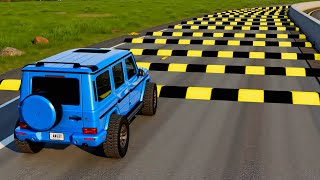 Cars vs 100 Consecutive Speed Bumps Challenge #4 in BeamNG Drive!