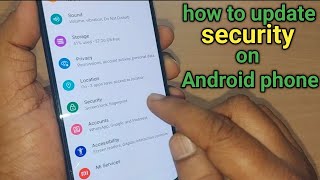 how to update security on android phone