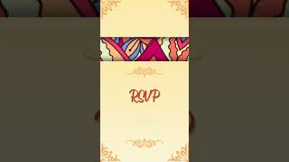 Multi Colour Patterned Wedding Invitation  #wedding #weddinginvitation #weddingtemplates #shorts