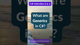 Generics in C#