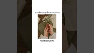 code language that you can use .#codes #aesthetic #ytshorts