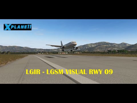 LGIR - LGSM VISUAL RWY 09 - Tollis A319 v 1.6.1