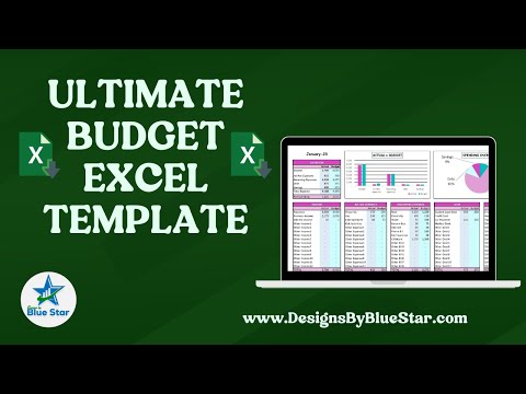 Ultimate Budget Excel Template, Budget Planner in Excel Spreadsheet, Income & Expense Tracker