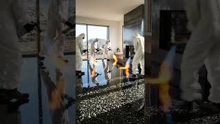 Luxury Epoxy Floor with Black Stone