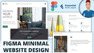 Figma Website Design - Minimalist Interior Website Design For Business - Figma Website Design Easy