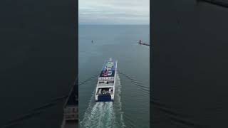How's was urs... #ferryspotting #dublinport #irishsea #views #shortsfeed #shortsyoutube #shorts