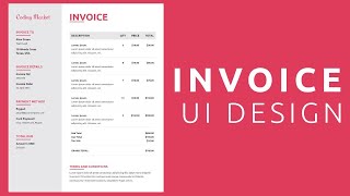 Invoice UI Design Using HTML and CSS | Invoice Template | #invoicedesign #invoicetemplate