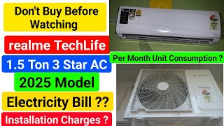 realme techlife 2025 1.5 ton 3 star split inverter 5 in 1 ac