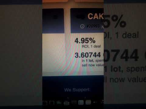 Cake  DEX algo bot on pancake swap, 4.95% ROI in 1 day! Automated passive