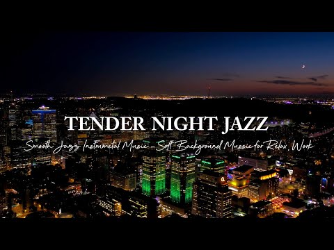 Smooth Jazz Instrumetal Music ~ Tender Sleep Night Jazz & Soft Background Music for Stress Relief