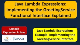 Java Lambda Expressions: Implementing the GreetingService Functional Interface Explained