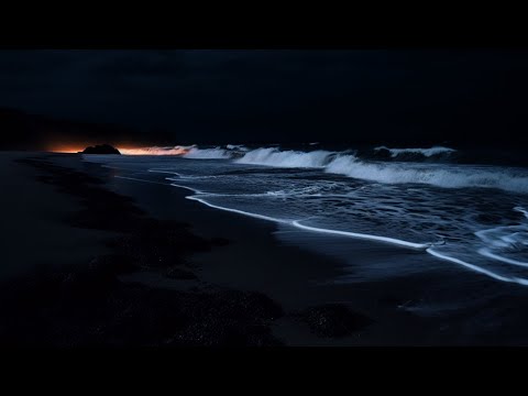 Relaxing Ocean Sounds for Sleep | Waves Crashing on Beach at Night for Insomnia  | 24 Hours