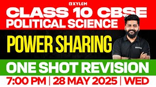 Class 10 CBSE Political Science: Power Sharing | One Shot Revision | Xylem Class 10 CBSE