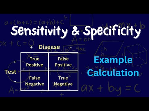 Sensitivity and Specificity with example calculation #sensitivity #specificity #statistics #analyze
