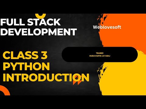 Class 3 Python Introduction