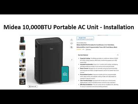 Midea 10,000 BTU Portable AC Unit - Install