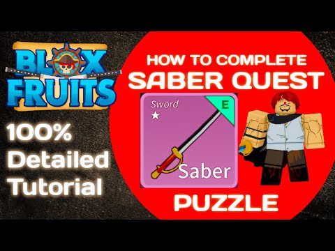 How to Get Saber Sword 100% Detailed | Bloxfruit